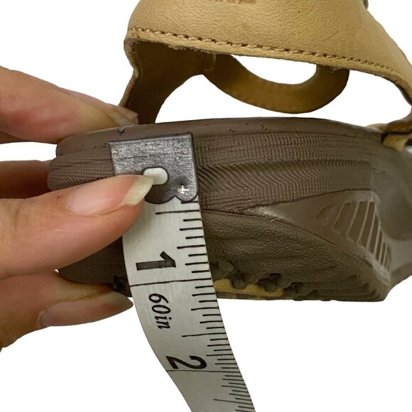 Skechers Shape-Ups 24918 Leather Camel Tan Sandals Ankle Straps Walking Size 7.5 - Picture 13 of 15